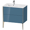 Картинка анонса товара «тумба под раковину duravit xviu xv44860b147 напольная 80 см каменно-синий глянцевый»