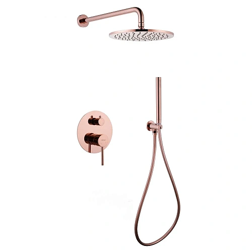 Душевая система ABBER Wasser Kreis AF8118RG скрытого монтажа без излива, розовое золото Душевая система ABBER Wasser Kreis AF8118RG скрытого монтажа без излива, розовое золото