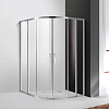 Картинка анонса товара «душевой уголок cezares molveno-r-22-100+30-c-cr-iv 130x130см стекло прозрачное, профиль хром»