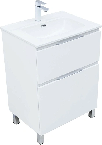 Тумба под раковину Aquanet Алвита New 60 00344132 напольная, белый матовый Тумба под раковину Aquanet Алвита New 60 00344132 напольная, белый матовый