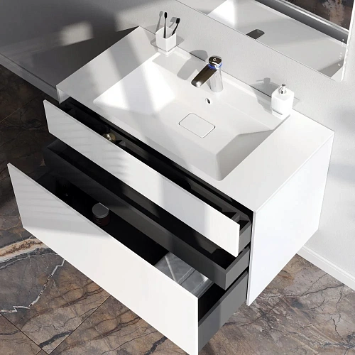 Тумба под раковину AM.PM Inspire V2.0 M50AFHX1003WM подвесная, 100 см, push-to-open, белый матов Тумба под раковину AM.PM Inspire V2.0 M50AFHX1003WM подвесная, 100 см, push-to-open, белый матов