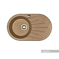 Кухонная мойка Aquaton Паола 1A714032PA270 из литого мрамора, круглая, с крылом терракотовая Кухонная мойка Aquaton Паола 1A714032PA270 из литого мрамора, круглая, с крылом терракотовая