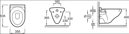 Унитаз подвесной Jacob Delafon Odeon E1195-Y1-00 Унитаз подвесной Jacob Delafon Odeon E1195-Y1-00