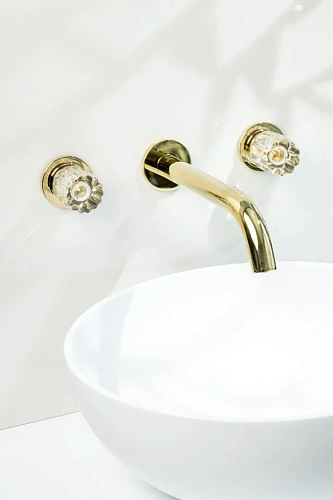 Смеситель для раковины Boheme ELEGANTE GOLD встраиваемый 152-2-G-EL Смеситель для раковины Boheme ELEGANTE GOLD встраиваемый 152-2-G-EL