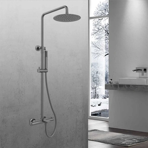 Душевая система Vincea Vogue VSFS-1V1TGM термостатическая, вороненая сталь Душевая система Vincea Vogue VSFS-1V1TGM термостатическая, вороненая сталь