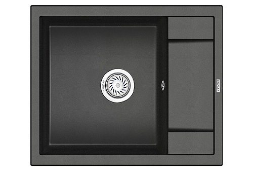 Кухонная мойка Granula 6002, ЧЁРНЫЙ, кварц 600х500 Кухонная мойка Granula 6002, ЧЁРНЫЙ, кварц 600х500