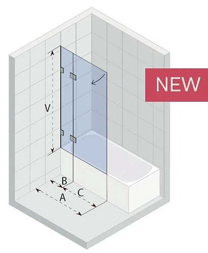 Шторка на ванну Riho Scandic S109 GC67200 100x150 Шторка на ванну Riho Scandic S109 GC67200 100x150