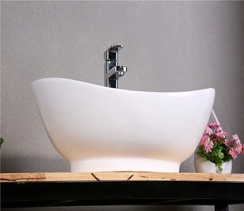 Раковина CeramaLux 9018 накладная, белый Раковина CeramaLux 9018 накладная, белый