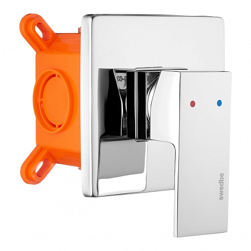 Смеситель для душа Swedbe Platta 5522 встраиваемый подключение на 1 выход в монтажном боксе Смеситель для душа Swedbe Platta 5522 встраиваемый подключение на 1 выход в монтажном боксе