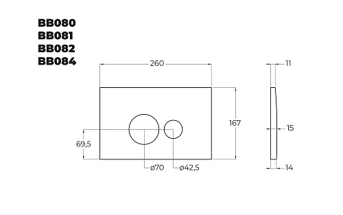 Инсталляция для унитаза BelBagno BB026 с клавишей смыва BB082BL Инсталляция для унитаза BelBagno BB026 с клавишей смыва BB082BL