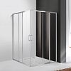 Картинка анонса товара «душевой уголок cezares molveno-a-22-100+30-c-cr-iv 130x130см стекло прозрачное, профиль хром»
