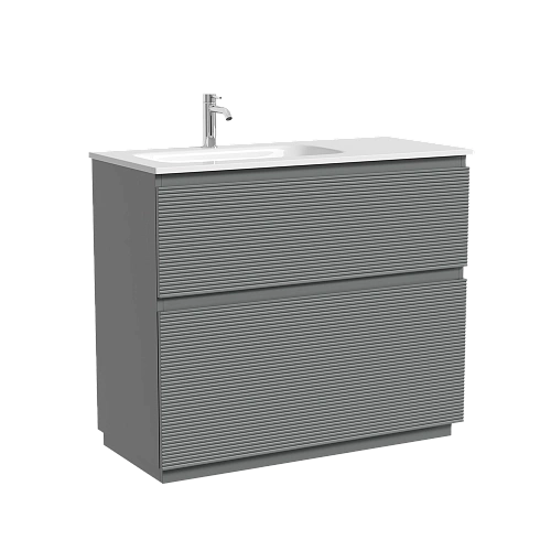 Тумба под раковину SANCOS Folk Floor FL100FLES левая 995х445х850 Ergraut soft, напольная Тумба под раковину SANCOS Folk Floor FL100FLES левая 995х445х850 Ergraut soft, напольная