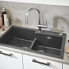 Кухонная мойка GROHE K500 с 2 чашами, 860 x 500 мм, серый гранит (31649AT0) Кухонная мойка GROHE K500 с 2 чашами, 860 x 500 мм, серый гранит (31649AT0)