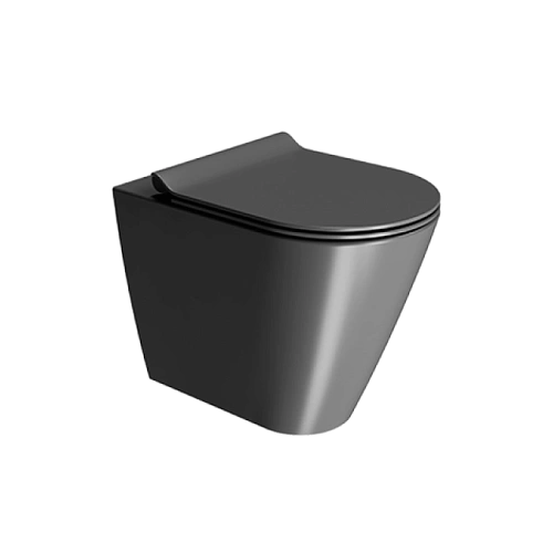 Унитаз приставной GSI KUBE X безободковый Swirlflush черный матовый (941026) без сиденья Унитаз приставной GSI KUBE X безободковый Swirlflush черный матовый (941026) без сиденья
