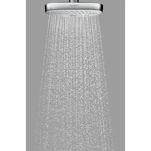 Верхний душ hansgrohe Raindance Select E 300 2jet потолочный, хром 27384000 Верхний душ hansgrohe Raindance Select E 300 2jet потолочный, хром 27384000
