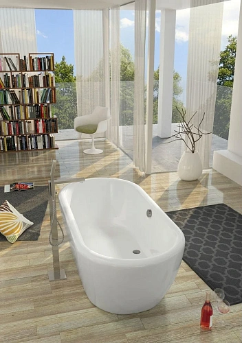 Акриловая ванна Riho Dua BD0100500000000 180x86 белая панель Акриловая ванна Riho Dua BD0100500000000 180x86 белая панель