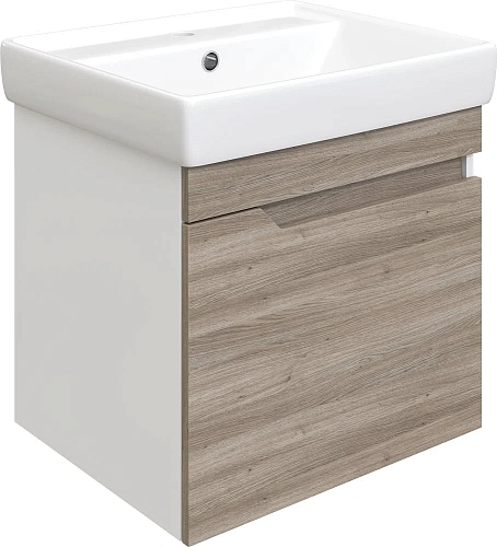 Тумба с раковиной DIWO Воронеж 50 подвесная, ореховый дубослив, с сифоном 579741 Тумба с раковиной DIWO Воронеж 50 подвесная, ореховый дубослив, с сифоном 579741