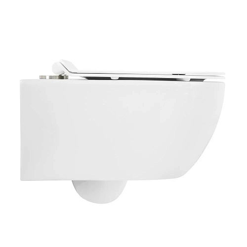 Унитаз подвесной CEZARES MOLVENO CZR-2468-TH-R/CZR-2011-SC безободковый с сиденьем Унитаз подвесной CEZARES MOLVENO CZR-2468-TH-R/CZR-2011-SC безободковый с сиденьем