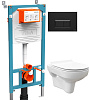 Картинка анонса товара «комплект унитаз подвесной stworki хельсинки clean on dpl eo slim 63429 безободковый + инсталляция vi 511165»