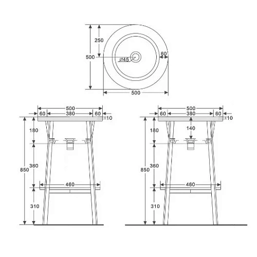 Консоль с раковиной ABBER Bequem AC2130MG серый матовый Консоль с раковиной ABBER Bequem AC2130MG серый матовый