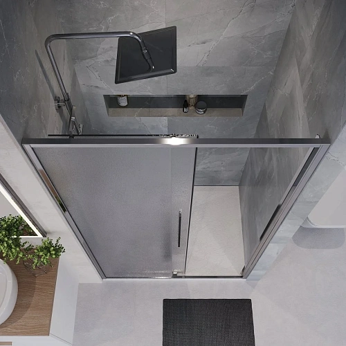 Душевая дверь Niagara Nova NG-65-12CH (120x195) хром, стекло шиншилла Душевая дверь Niagara Nova NG-65-12CH (120x195) хром, стекло шиншилла