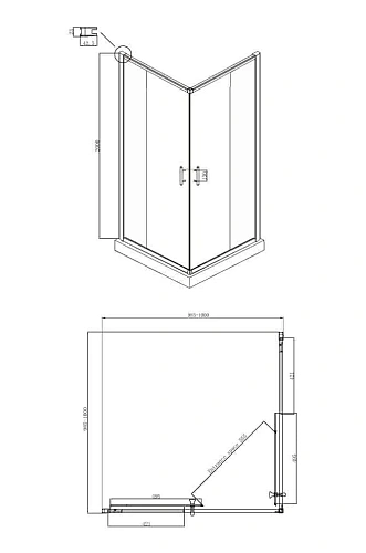 Душевой уголок Ambassador Kingston 14011103 (1000x1000x2000) Душевой уголок Ambassador Kingston 14011103 (1000x1000x2000)