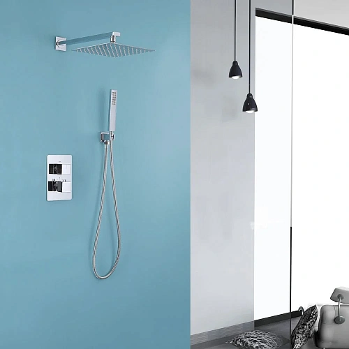 Душевая система ABBER Daheim AF8251 скрытого монтажа без излива, термостат, хром Душевая система ABBER Daheim AF8251 скрытого монтажа без излива, термостат, хром