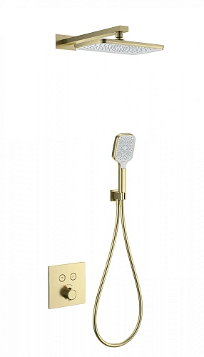 Душевая система Wonzon & Woghand с термостатом, встраиваемая, брашированное золото (WW-D2017-B-BG) Душевая система Wonzon & Woghand с термостатом, встраиваемая, брашированное золото (WW-D2017-B-BG)