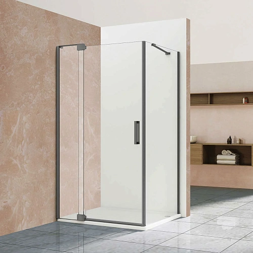 Душевой уголок Vincea Extra VSR-1E901090CLGM, 900/1000x900, вороненая сталь, стекло прозрачное Душевой уголок Vincea Extra VSR-1E901090CLGM, 900/1000x900, вороненая сталь, стекло прозрачное