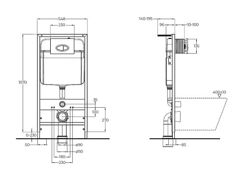 Комплект унитаза BelBagno с сиденьем LOTO BB070CHR/SC инсталляцей BB026/BB042BL Комплект унитаза BelBagno с сиденьем LOTO BB070CHR/SC инсталляцей BB026/BB042BL