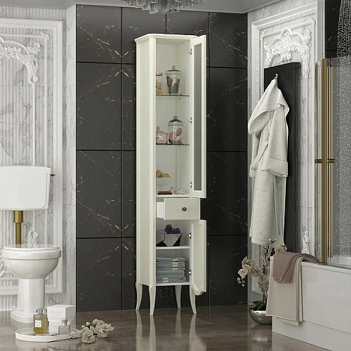 Шкаф-пенал Opadiris Брунелла, слоновая кость, правый 00-00004352 Шкаф-пенал Opadiris Брунелла, слоновая кость, правый 00-00004352