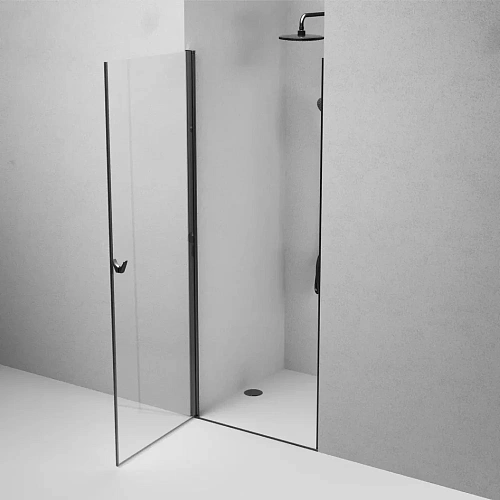 Душевая дверь AM.PM Sunny W87G-80-1P-BT распашная 80x190 профиль черный, стекло прозрачное Душевая дверь AM.PM Sunny W87G-80-1P-BT распашная 80x190 профиль черный, стекло прозрачное