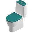 Унитаз напольный SANITA LUXE Best Color Sea SL DM WC.CC/Best/2-DM/TUR.G/S1 Унитаз напольный SANITA LUXE Best Color Sea SL DM WC.CC/Best/2-DM/TUR.G/S1