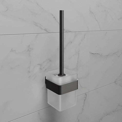 Ершик для унитаза Lemark SMOOTH LINE с держателем, графит 9766021 Ершик для унитаза Lemark SMOOTH LINE с держателем, графит 9766021