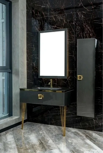 Тумба под раковину Boheme Lucido 100 см глянцевый графит 770-100-GR Тумба под раковину Boheme Lucido 100 см глянцевый графит 770-100-GR