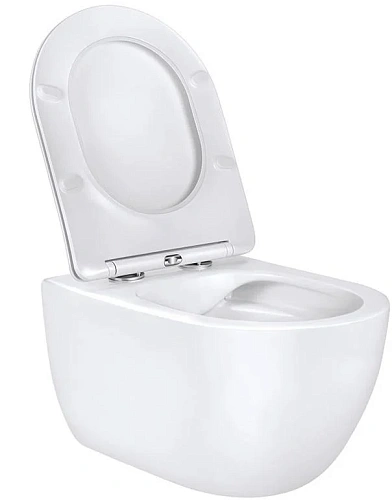 Унитаз подвесной Vincea Evo VT1-34 безободковый, белый, ультратонкое soft-close сиденье Унитаз подвесной Vincea Evo VT1-34 безободковый, белый, ультратонкое soft-close сиденье