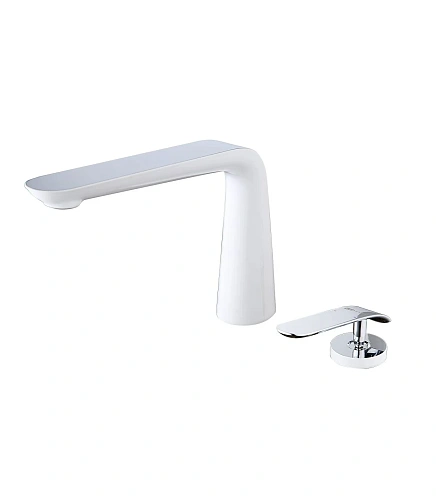 Смеситель для раковины Lemark Melange LM4936CW встраиваемый, хром/белый Смеситель для раковины Lemark Melange LM4936CW встраиваемый, хром/белый