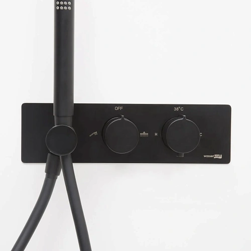 Смеситель для душа WasserKRAFT Elbe 7488 Thermo термостатический встраиваемый черный Смеситель для душа WasserKRAFT Elbe 7488 Thermo термостатический встраиваемый черный