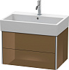 Картинка анонса товара «тумба под раковину duravit xsquare xs419406161 подвесная 68 см коричнево-оливковый глянцевый»