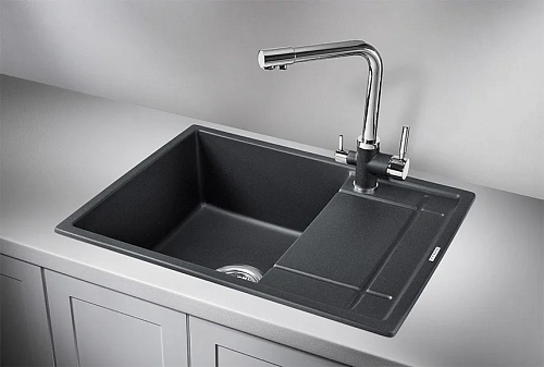 Кухонная мойка Granula 6501, ЧЁРНЫЙ, кварц 650х495 Кухонная мойка Granula 6501, ЧЁРНЫЙ, кварц 650х495