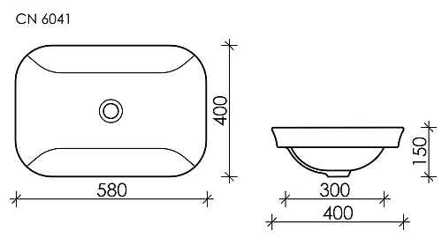 Раковина Ceramica Nova ELEMENT CN6041 Раковина Ceramica Nova ELEMENT CN6041