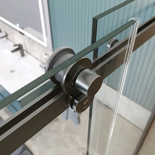 Душевой уголок BelBagno SOFT_CLOSE-2-AH-1-160/90-C-GM 160x90 см, профиль оружейная сталь, стекло прозрачное Душевой уголок BelBagno SOFT_CLOSE-2-AH-1-160/90-C-GM 160x90 см, профиль оружейная сталь, стекло прозрачное