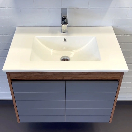 Тумба с раковиной Comforty Кемер-75 00-00017883 антрацит/дуб темно-коричневый раковина Comforty 75E Тумба с раковиной Comforty Кемер-75 00-00017883 антрацит/дуб темно-коричневый раковина Comforty 75E