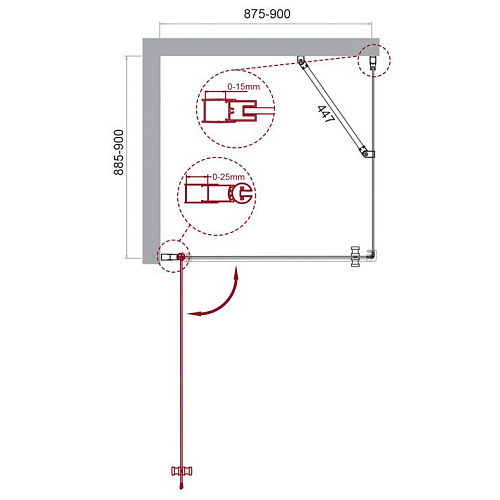 Душевой уголок BelBagno ETNA-A-1-90-C-Cr Душевой уголок BelBagno ETNA-A-1-90-C-Cr