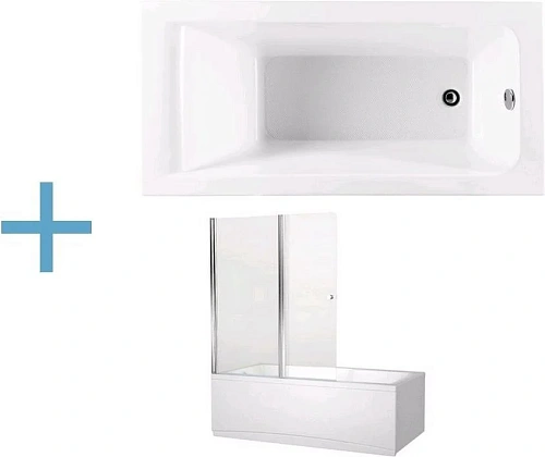 Акриловая ванна Aquanet Bright 145x70 (+ шторка Aquanet Alfa 4 NF6222-pivot) 00239593 + 00196049 Акриловая ванна Aquanet Bright 145x70 (+ шторка Aquanet Alfa 4 NF6222-pivot) 00239593 + 00196049