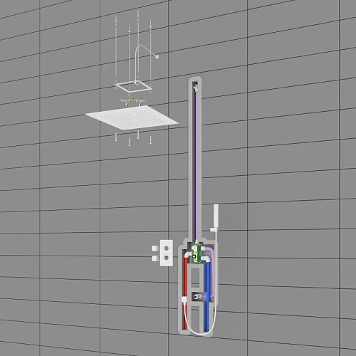 Душевая система Timo Petruma SX-5029/16SM с термостатом, встраиваемая, белый матовый Душевая система Timo Petruma SX-5029/16SM с термостатом, встраиваемая, белый матовый