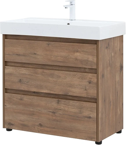 Тумба под раковину Aquanet Nova Lite 85 дуб рустикальный (3 ящика) 00302477 Тумба под раковину Aquanet Nova Lite 85 дуб рустикальный (3 ящика) 00302477
