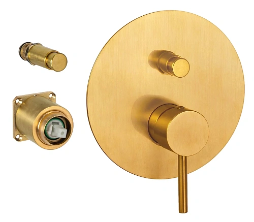 Смеситель для душа Remer X Style X09KBBG, золото брашированное Смеситель для душа Remer X Style X09KBBG, золото брашированное