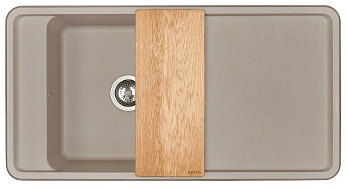 Кухонная мойка Aquaton Беллис 97 1A725132BS250 из литого мрамора, серый шелк Кухонная мойка Aquaton Беллис 97 1A725132BS250 из литого мрамора, серый шелк