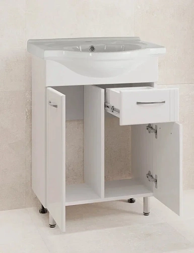 Тумба под раковину Style Line Эко Стандарт 58 ЛС-00002469 напольная, белый Тумба под раковину Style Line Эко Стандарт 58 ЛС-00002469 напольная, белый